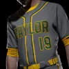 Anpassad Baylor Bu Coolege basebolltröjor Jared McKenzie Andy Thomas Jack Pineda Tre Richardson Antonio Valdez Owen Will Rigney Luke Boyd Adam Muirhead Blake