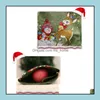 Décorations Festive Party Supplies Maison Jardin Décoration Bas Cadeau Bonhomme De Neige Santa Deer Imprimer Chaussette De Noël Arbre Ornement De Noël Bonbons B