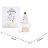 Cartes de voeux Décoration de Noël Costume Variété 3D Crystal Tree -Up Card