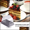Gift Wrap Event Festive Party Supplies Home Garden50 PCs Baked Packing Disponable Box Saver Transparent Tray Storage (Half Round Black) Dr