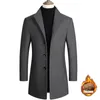 Men's Wool & Blends Coats Men High Quality Autumn Winter Thicken Jackets Mens Casual Luxurious Long Trench Coat Brand Clothing