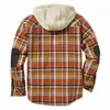 Jaqueta xadrez de inverno homens casaco de lã windbreaker com capuz parkas quentes outdoor outwear vestido de vestuário moda lm9 211126