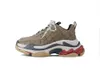 Clear Sole Paris Triple S Running Shoes Fashion Platform Sneakers 17FW beige Green Neon grey Balck White gym red blue Party men women shoe size 35-45