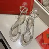 Tasarımcı-Yaz Klasik-Kayış Yay Düz Ayakkabı Sandalet Moda Lüks Tasarımcı Çevirme Kadın Sandal Inciler