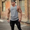 Men Sports T-shirts Fitness Vest Casual Tank Tops Mens Summer Sleeveless Tshirts Letter Printing Tees Size M-2XL 6 Colors