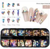 12 grids heart shape mixed decorations Nail Art Decorations AB Crystal Rhinestone Diamond Gem 3D Glitter All Color Flat Bottom Mixed Shape DIY Decoration