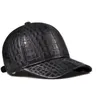 Berretti 2021 berretto da baseball in vera pelle da uomo cappello in pelle bovina nera Snapback uomo regolabile autunno inverno veri cappelli con visiera