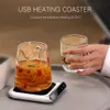 5V мини чашка Warmer USB кофе нагреватель чайник чашка чашка нагревателя Pad водяная чайное молоко теплые подушки электрические пластины кружка нагреватель воздуха 210706