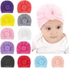 Toddler Baby Boy Girl Solid Knot Hat Beanie Caps Headwraps Accessori per capelli Neonato Moda Elastico Turbante Cappelli Bonnet Bambini
