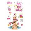 Sweet Glace Cream Stickers de tatouage coloré Petit cadeau pour enfants Tatouages ​​mignons Tatouages ​​imperméables Anniversaire Tatoo Sticker Tatoo Sticker Plein main