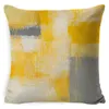 Taie d'oreiller peinture à l'huile jeter sarcelle et Orange Art abstrait coussin taies d'oreiller décoratives Polyester