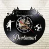 Dortmund City Skyline Wall Clock German States Football Stadium Fans Cellebration Wall Art Vinyl Record Wall Clock Y200109