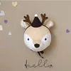 Têtes d'animaux en peluche 3D Eléphant Bear Deer Decor mur pour enfants Jouet peluche d'anniversaire de Noël