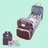 Bebek bezi çantaları Taşınabilir Katlanır Yatak Mumya Çanta Dışarı Çıkma Hafif Büyük Kapasiteli Analık Sırt Çantası Anne