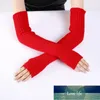 Five Fingers Gloves Fashion Women Winter Warm Arm Warmer Long Fingerless Soft Knitted Classic Pure Color 11 Colors Solid Factory price expert design Quality Latest