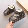 Size 25-36 Winter New Korean Version Kids Snow Boots Shiny Waterproof Thick Warm Girls Botas Non-slip Plus Cotton Children Shoes G1210