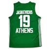 Nikivip Custom Sarunas Jasikevicius #19 Basketball Jersey Panathinaikos Athene EuroLeague Baloncesto Europeo Men's genaaid Green elk naamnummer