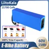 Liitokala-Electric Bicycle 60V 15AH 21700 16 S3Pリチウムイオン組み立てバッテリーパック60V 3000W真新しい本物