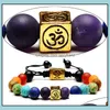 Beaded, Strands Jewelry Hand-Made Natural Stone 7 Reiki Chakra Healing Nce Bracelet Lava Diffuser The Tree Of Life Rosary Beads Bracelets Yo