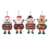 Ozdoby świąteczne Papier Deska Drzwi Okno Wiszące Wisiorek Witamy Merry-Bożego Narodzenia Boards Xmas Decortacia Santa Claus Snowman W-00787