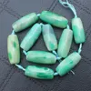 Natural Stone Beads,Blue/Green Fire Dragon Agates Spacer Bead Length 30mm/40mm ,For DIY Jewelry Making, pendant,necklace