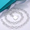 Ожерелья в наличии! Женское английское ожерелье с подвеской в форме сердца T 1:1 для влюбленных S1007