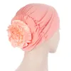 Big Flower Volumizer Scrunchie 2021 New Stretchy Muslim Inner Hijab Caps Women's Turban Hat Female Head Wraps Underscarf Hat