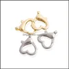 CLASPS HOODS smycken Fyndkomponenter 10st/Lot Alloy Heart Shape Lobster Clasp Key Chain Split för DIY Making Necklace Armband Connec
