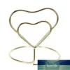 10pcs Heart Shape Place Memo Card Holder Lovely Wire Table Number Holders with Base for Wedding Banquet Party Decorations