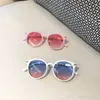 children beach sunglasses fashion round frame kids casual adumbral glasses trend metal arrow sun glasseses for boys girls D084