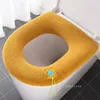 Winter Warmer Toilet Seat Cover Mat Bathroom Pad Cushion with Handle Thicker Soft Washable Closestool by sea T2I53211