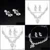 Oorbellen Ketting Sieraden Sets Imitatie Parel Korte Set Prom Party Aessory Drop Levering 2021 P2GKZ