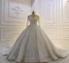 ball gown wedding dress with lace sleeves