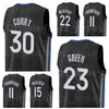 Schermdruk Basketbal Damion Lee Jersey 1 Poole 3 Mychal Mulder 15 Jonathan Kuminga 00 Andre Iguodala 9 Otto Porter 32 Stephen Curry 30 Navy Blue Men Dames Kids