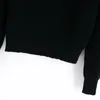 冬の女性の真珠の積層ラウンドネックニット女性のセーター黒の長袖野外暖かい女性のセータートップ210507