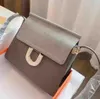 Bolsa de luxo nova anel de corrente Faye pequena moda quadrada um ombro bolsa feminina de couro de vaca fosco hloe