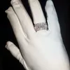 Vintage-Ring, simulierter Diamant, 925er-Sterlingsilber, Verlobung, Ehering, Ringe für Frauen, Braut, Party, edler Schmuck, Geschenk