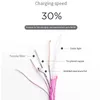 3ft 2A 마그네틱 폰 케이블 빠른 충전기 LED 흐름 라이트 케이블 충전 라인 스 트리머 iPhone 15 Samsung Huawei Xiaomi Izeso