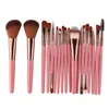 18 pièces ensemble de pinceaux de maquillage professionnel beauté fond de teint cosmétique puissance fards à joues cils rouge à lèvres Kit de pinceaux à cheveux synthétiques