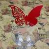 2021 Nowy Biały Niebieski Różowy Purpurowy Nazwa Karty Butterfly Place Escort Wine Glass Cup Papier Karta do Wesele Dekoracje domowe