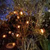 Strängar LED SOLAR PROWED String Light Outdoor Waterproof Flame Lantern Hanging Fairy Lamp Wedding Party Holiday Decorations7035284