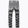 Men's Jeans Cotton Ripped Pants Grey Hip Hop Trousers Cowboy For Men Straight Leg Pencil 2021 Clothing257i
