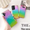 Laser Rainbow Telefon Case dla Samsung S21 Plus S20 A32 4G A51 A71 A12 5G A21S A31 Uwaga 20 10 Wyczyść tylne fundusze