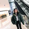 Kadın Aşağı Parkas Bayan Ceket Kadın Parlak Kış Sıcak Kalınlaşmak Taklit Kürk Paltolar Gümüş Ceket Parker Baskılı Kirpi