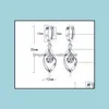 Dangle ljuskrona örhängen smycken zircon reduktion sier kvinnlig roterande kärlek pärla örhänge lång twist mode drop leverans 2021 sjmbv