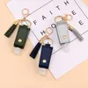 30ml 손 소독제 병 커버 파티 호의 PU ​​가죽 술 홀더 키 체인 Protable Keyring Coverstorage 가방 홈 스토리지 조직 WLL870D8