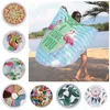 New72 Designs Desight Round Beach Beach Tastsels 59 дюймов для пикника коврик для пикника 3D напечатаны Flamingo Windbell тропическое одеяло девушки купальники EWD7686