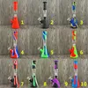 Bong bécher verre bong verre eau bongs recycleur percolateur plates-formes pétrolières bol 14.4mm silicone fumer bubler tuyau pas cher