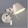 Wandlampen 1 pc veranda zilver aluminium verstelbaar licht met schakelaar industriële leesverlichting moderne led abajur