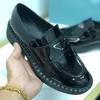 Kadınlar Için Yeni Tasarımcı Ayakkabı Horsbit Loafer Düşük Topuk Deri Pabucu Tek Loafer'lar Rosebud Baskı Siyah Platformu Ile Size35-40